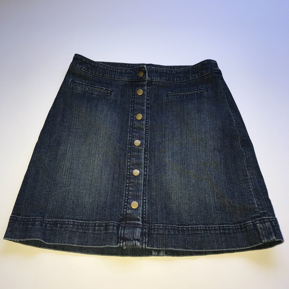 The Limited denim skirt with snap buttons